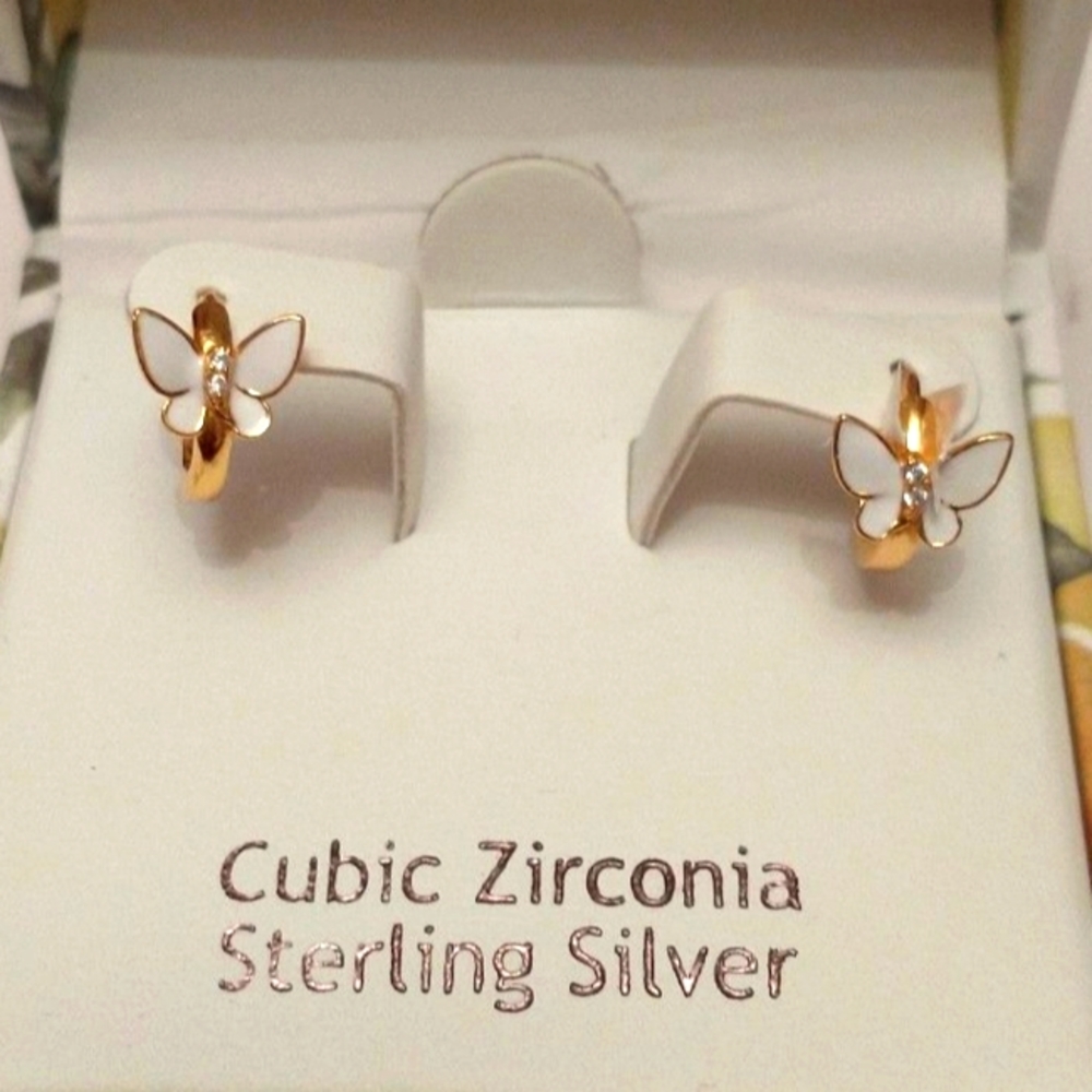 Butterfly Hoop Earrings